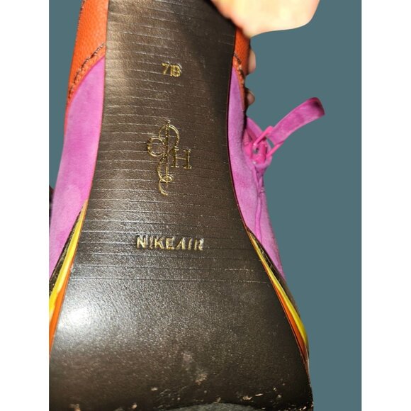 Cole Haan x NikeAir Kiltie Platform Stiletto Bootie Suede/Leather Women 7B - Picture 12 of 14